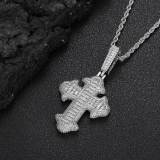 Cross Cross Zircon Pendant for Cross border Hip Hop in Europe and America, Hot Selling Accessories, Personalized Jewelry, Men's Pendant Necklace Wholesale