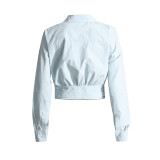 Spring new niche design with irregular cross off shoulder design, long sleeved shirt, women's minimalist top