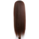 Cross border New European and American Lace Wig Women's Wig Long Straight Hair Brown Full Top Chemical Fiber Split Head Cover Wholesale