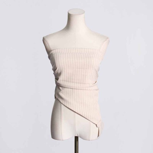 French retro Hong Kong style style strapless vest, summer new niche design, spicy girl slimming top for women