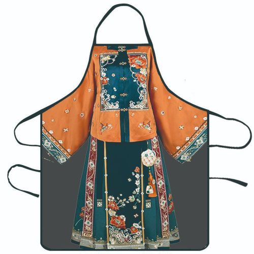 Professional Design Creative Fun Series Waterproof Apron Printed Dragon Robe Apron Chinese Traditional Clothing Printed Apron