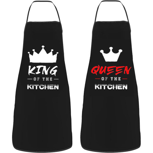 Cross border couple aprons available in stock, waterproof and anti fouling couple style, home barbecue kitchen aprons, gift aprons