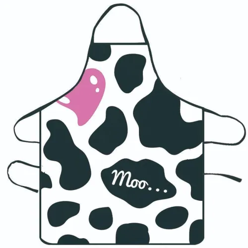 Hot selling waterproof aprons in cross-border e-commerce, spotted leopard print series, printed waterproof home decoration aprons