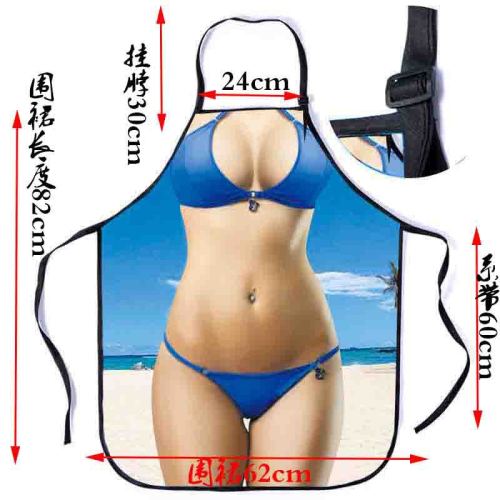 Funny and Creative Aprons, Muscle Men's Cartoon Couples, Apron Manufacturers Wholesale Adjustable Button Aprons, Digital Printing