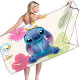 Cross border foreign trade ultra-fine fiber towel cloth, square beach towel, quick drying waterproof and anti sand bath towel, Stitch Stitch