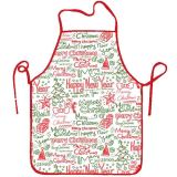 Customized stock of new Christmas decorations, fabric printing, snowman Christmas apron, Christmas party decorations