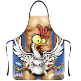 Funny personality creative apron, muscular men's bikini series cartoon couple apron manufacturer wholesale Korean version apron