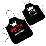 Cross border couple aprons available in stock, waterproof and anti fouling couple style, home barbecue kitchen aprons, gift aprons