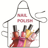 Cross border hot new product nail polish digital printing waterproof apron printing nail polish apron household decoration