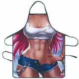 Cross border e-commerce selection, creative barbecue, funny and interesting apron, home decoration, waterproof apron, one printed piece