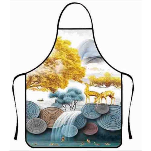 Customized apron with full body print, commercial waterproof one deer with you, deer print, custom apron