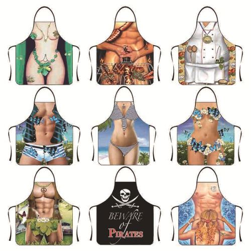 Cross border supply, creativity, personality, mischievous tricks, props, barbecue, strip the skewers apron for customers, wholesale and spot