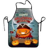 Cross border e-commerce fashion Halloween apron sleeveless twill fabric digital printing Halloween apron 2 pieces customized