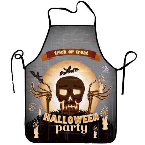 Cross border e-commerce best-selling sleeveless twill fabric digital printed Halloween printed apron, customized for one piece