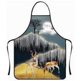 Customized apron with full body print, commercial waterproof one deer with you, deer print, custom apron