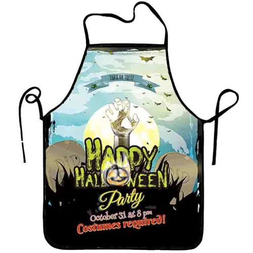 Cross border e-commerce best-selling sleeveless twill fabric digital printed Halloween printed apron, customized for one piece