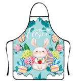 Customized waterproof aprons for cross-border e-commerce, customized anti fouling and waterproof Easter printed aprons, customized waterproof aprons