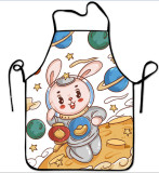 Manufacturer's Cross border E-commerce Waterproof Apron Cute Rabbit Apron 3D Printed Rabbit Print Apron Rabbit New Year's Wear