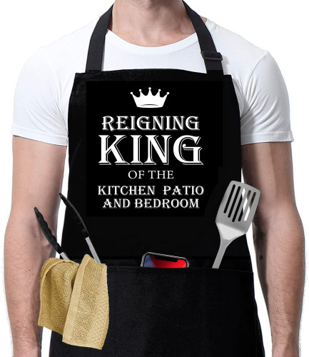 Amazon's best-selling apron, kitchen barbecue, cross-border foreign trade logo, letter printed PORK, one piece made in American style countryside