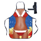 Creative apron with adjustable buckle for annual party, spooky personality, funny cartoon, fun gift apron