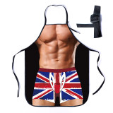 Adjustable buckle apron muscle men's apron waist bikini Christmas celebration cartoon couple party