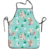 AliExpress New Cartoon Rabbit Egg Easter Polyester Fine Pattern Sleeveless Apron Home Anti fouling Cover