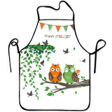 Cross border e-commerce simple hanging neck style printed aprons wholesale foreign trade aprons manufacturers supply anti fouling and waterproof aprons