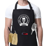 Amazon's best-selling apron, kitchen barbecue, cross-border foreign trade logo, letter printed PORK, one piece made in American style countryside
