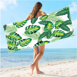 Manufacturer's cross-border direct supply of square beach towels, quick drying towel cloth, bath towel shawl, double-sided velvet, single-sided printing