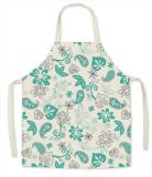 Supply of waterproof and anti fouling pastoral style printed aprons, customized kitchen barbecue aprons, fresh pastoral style printed aprons
