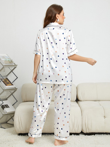Danilin's New Summer Creative Love Pajamas Sexy Home Fury Simple Fashion Casual Comfortable Pajama Set