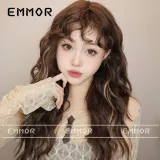 Japanese and Korean New Women's Wig Retro Spot Dyed Brown Wool Small Roll Bang Light and Thin Lazy Style Wig Headpiece