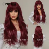 Wig Women's Long Hair Style Fluffy Big Roll Wig Set 2024 Fashion New Daily Long Roll Hair Full Head Set