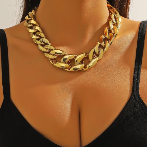 Cross border jewelry, Amazon European and American punk style necklaces, exaggerated and minimalist trends around the edges, acrylic chain necklaces for women