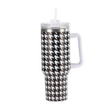 First generation 5D thousand bird grid insulated cup with full print, portable car cup, ice cream cup, stainless steel insulated cup, car cup