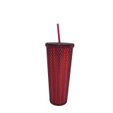 Creative plastic straw cup, large capacity 710ML, multi-color durian cup, straw cup