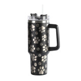 Temu's best-selling laser insulated cup, laser cat claw stainless steel insulated cup, portable handheld straw insulated cup