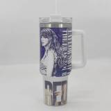 Customized cross-border Taylor insulated cup, star style ice cream cup, large capacity 40oz stainless steel car cup as needed