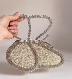 Xiaohongshu Instagram blogger and internet celebrity, the same diamond butterfly handbag with diamond inlaid dinner bag, small 23 new women's handbag