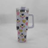 First generation 5D Valentine's Day ice cream cup, Valentine's Day stainless steel insulated cup, large capacity car cup, Valentine's Day insulated cup