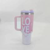 Cross border Colorful Insulated Cup Valentine's Day Ice Brave Cup Handle Cup Gift for Girlfriend Handle Cup Insulated Cup Large Capacity in Stock