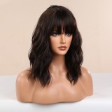 Wig Women's Short Hair Fashionable New Curly Hair Full Head Set for Aging Reduction Simulation Wave Head Wig