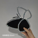 Xiaohongshu Instagram blogger and internet celebrity, the same diamond butterfly handbag with diamond inlaid dinner bag, small 23 new women's handbag