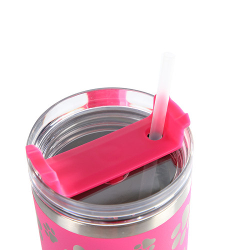 Temu's best-selling laser insulated cup, laser cat claw stainless steel insulated cup, portable handheld straw insulated cup