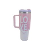 Cross border Colorful Insulated Cup Valentine's Day Ice Brave Cup Handle Cup Gift for Girlfriend Handle Cup Insulated Cup Large Capacity in Stock