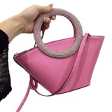 Instagram Little Red Book Same Bag 23 New Tote Bag Bring Diamond Round Handle Handheld Basket Bag Single Shoulder Crossbody Bag
