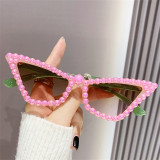 Gafas De Sol  Fashion Luxury Designer Diamond Rhinestone Wholesale Eye Shape Shades Custom Female Sunglasses