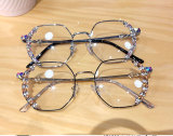 Bling Rhinestone Ladies Glasses Fashion Bling Optical Eyeglasses Frame Women Blue Light Blocking Glasses Kacamata Hitam