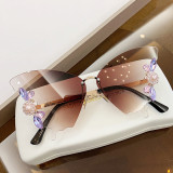 New Trendy Luxury sunglasses rhinestone women sun glasses shades sunglasses oversized unique sunglasses