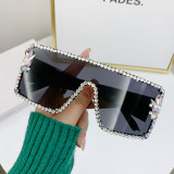 New Large Frame Diamond Sunglasses Summer Sunglasses